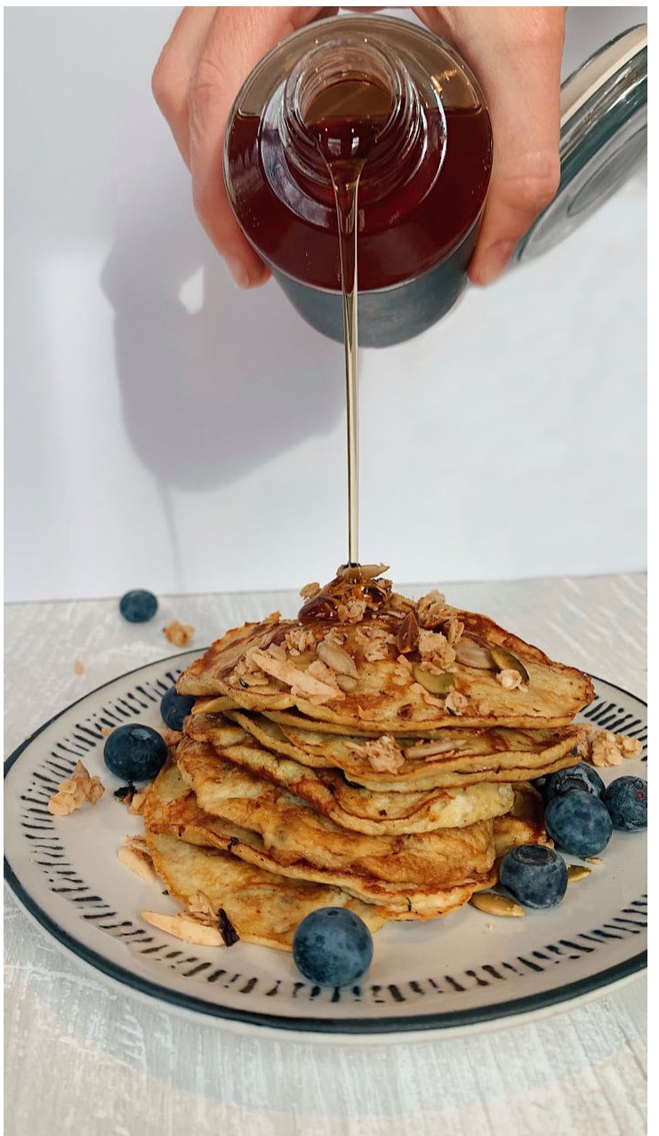 Banana Pancakes with Wabanaki Maple Syrup