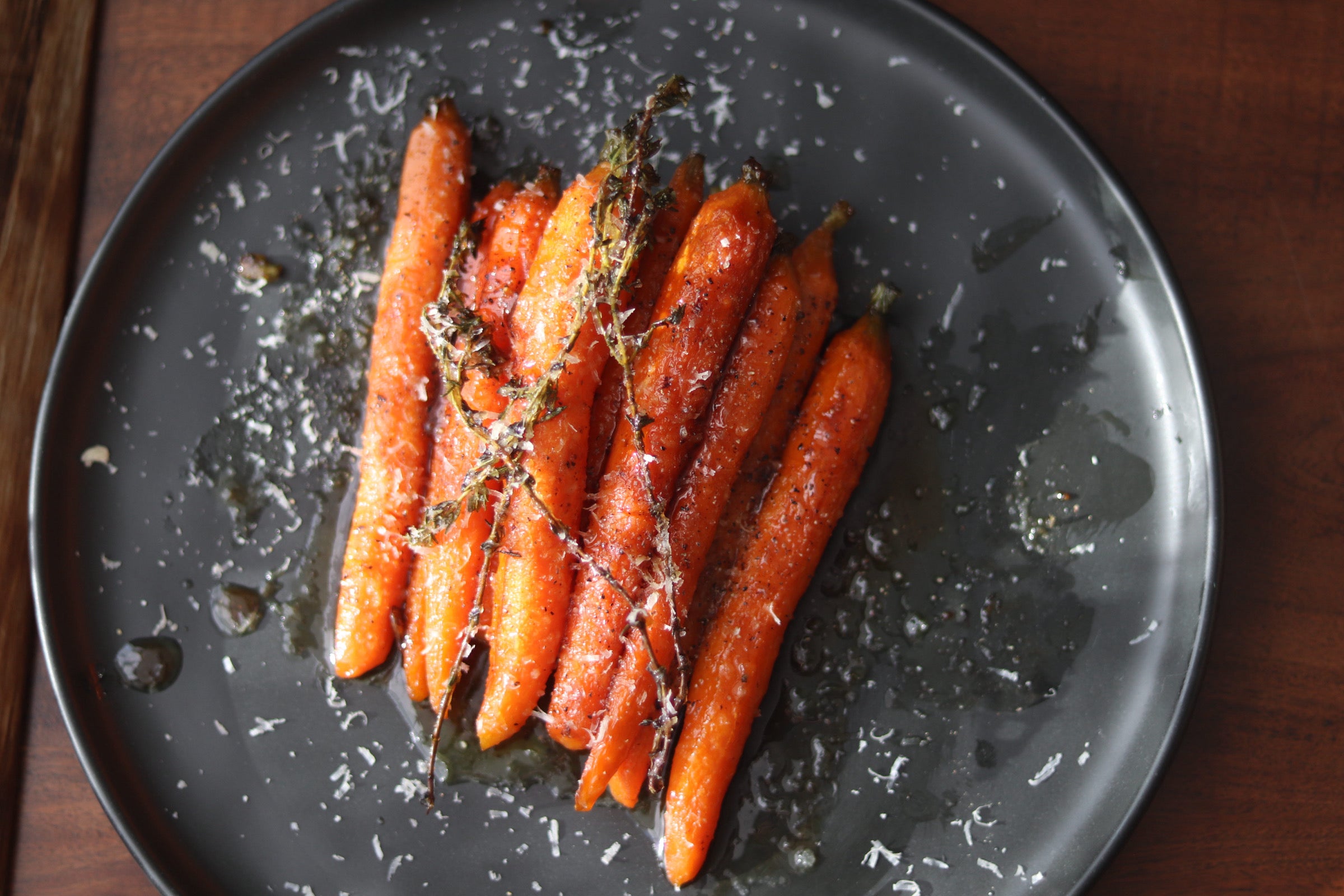 Carrots Glazed with Wabanaki Maple Barrel Aged Whisky Maple Syrup