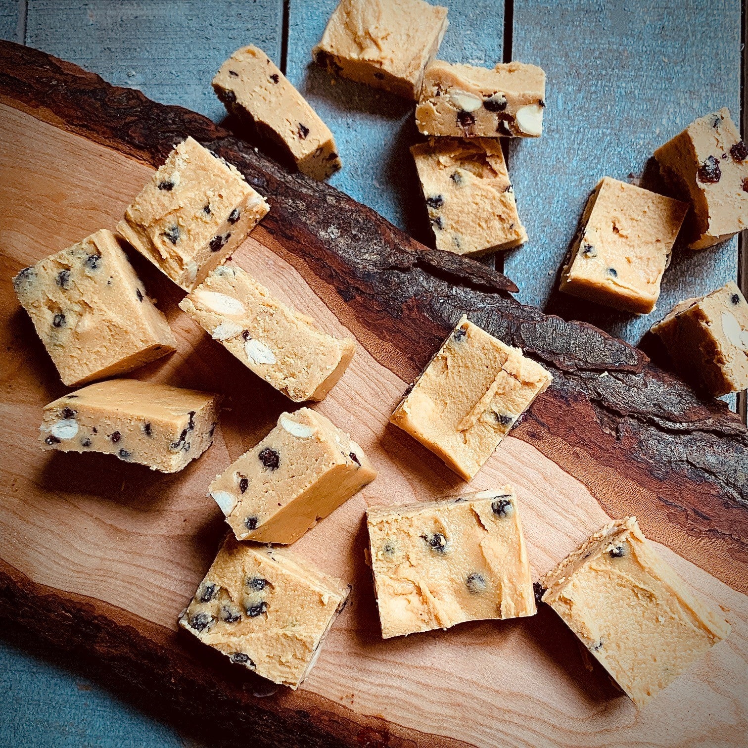 Blueberry & Maple Almond Fudge with Wabanaki Maple Bourbon Barrel Aged Maple Syrup