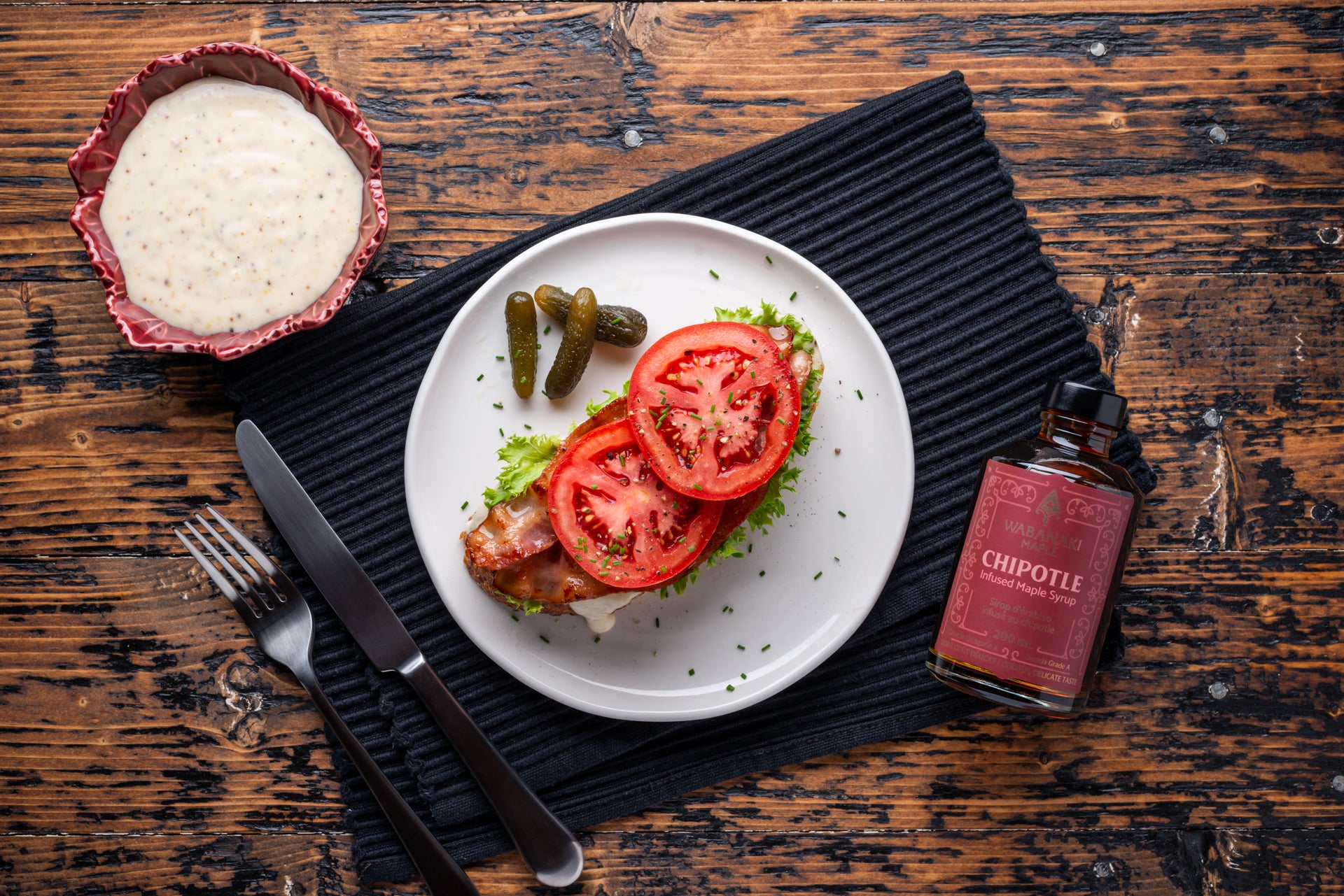 Chipotle Maple Syrup & Grainy Mustard Sauce using Indigenous Maple Syrup