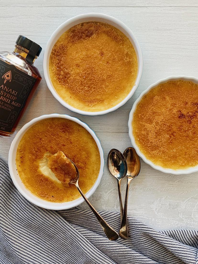Wabanaki Maple syrup used in a Maple Creme Brulee
