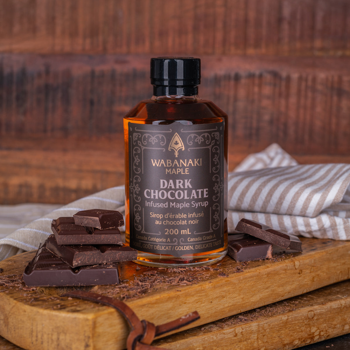 Dark Chocolate Infused Maple Syrup